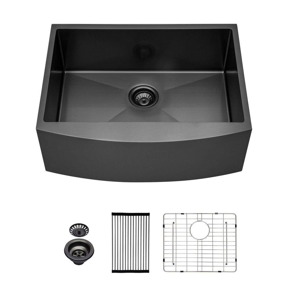 16-Gauge Stainless Steel 33 in. Single Bowl Farmhouse Apron Kitchen Sink in