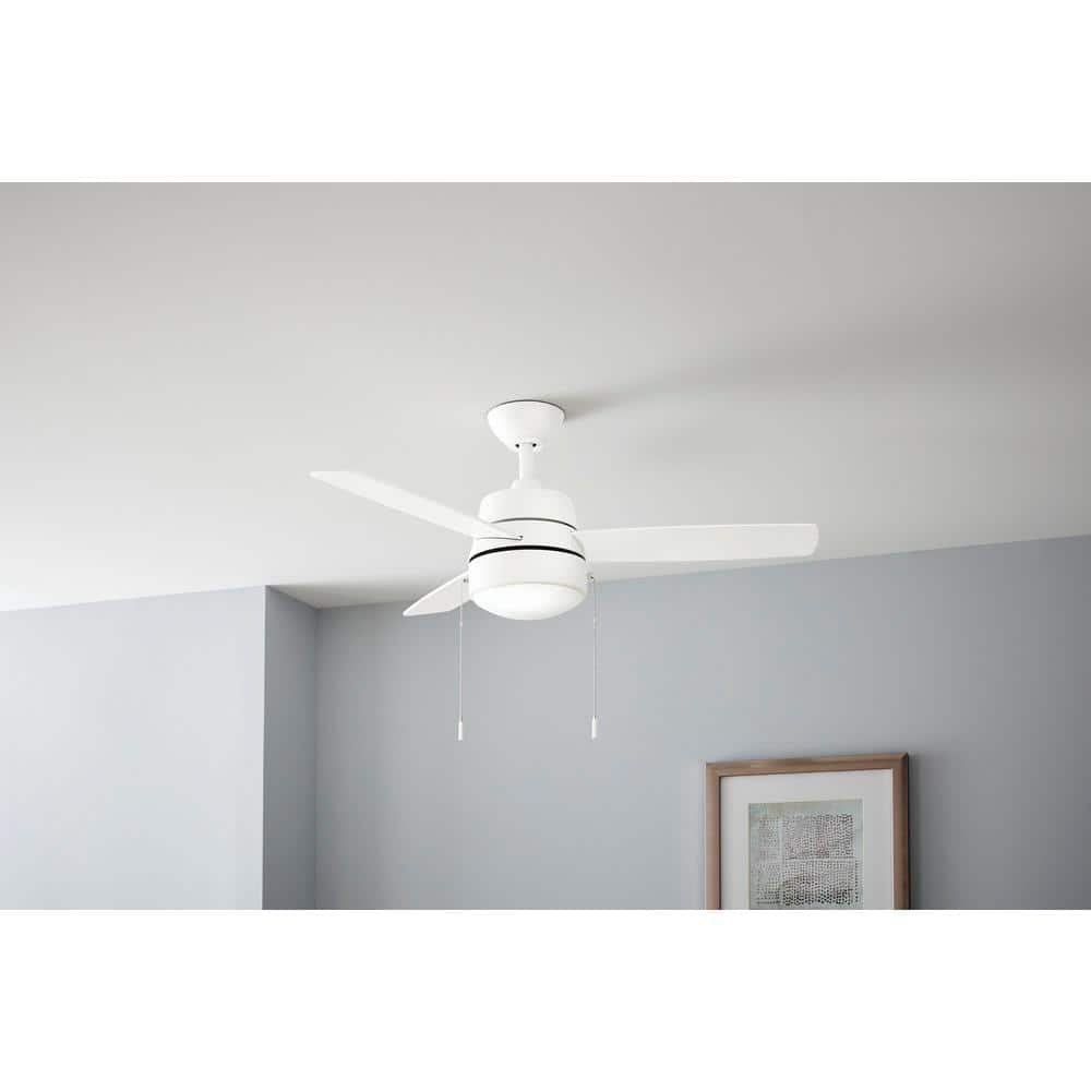 Caprice 44 in. Integrated LED Indoor Matte White Ceiling Fan with Light Kit price history on PriceWatchPro
