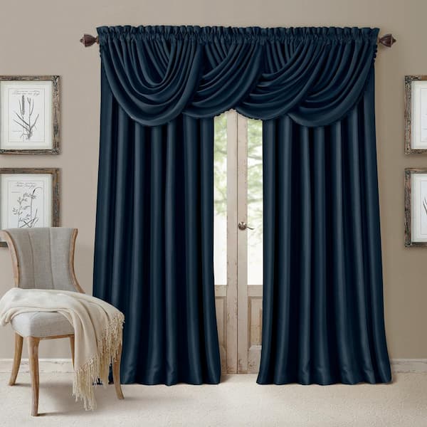 Elrene Green Solid Tab Top Room Darkening Curtain - 52 in. W x 84 in. L  026865643046 - The Home Depot