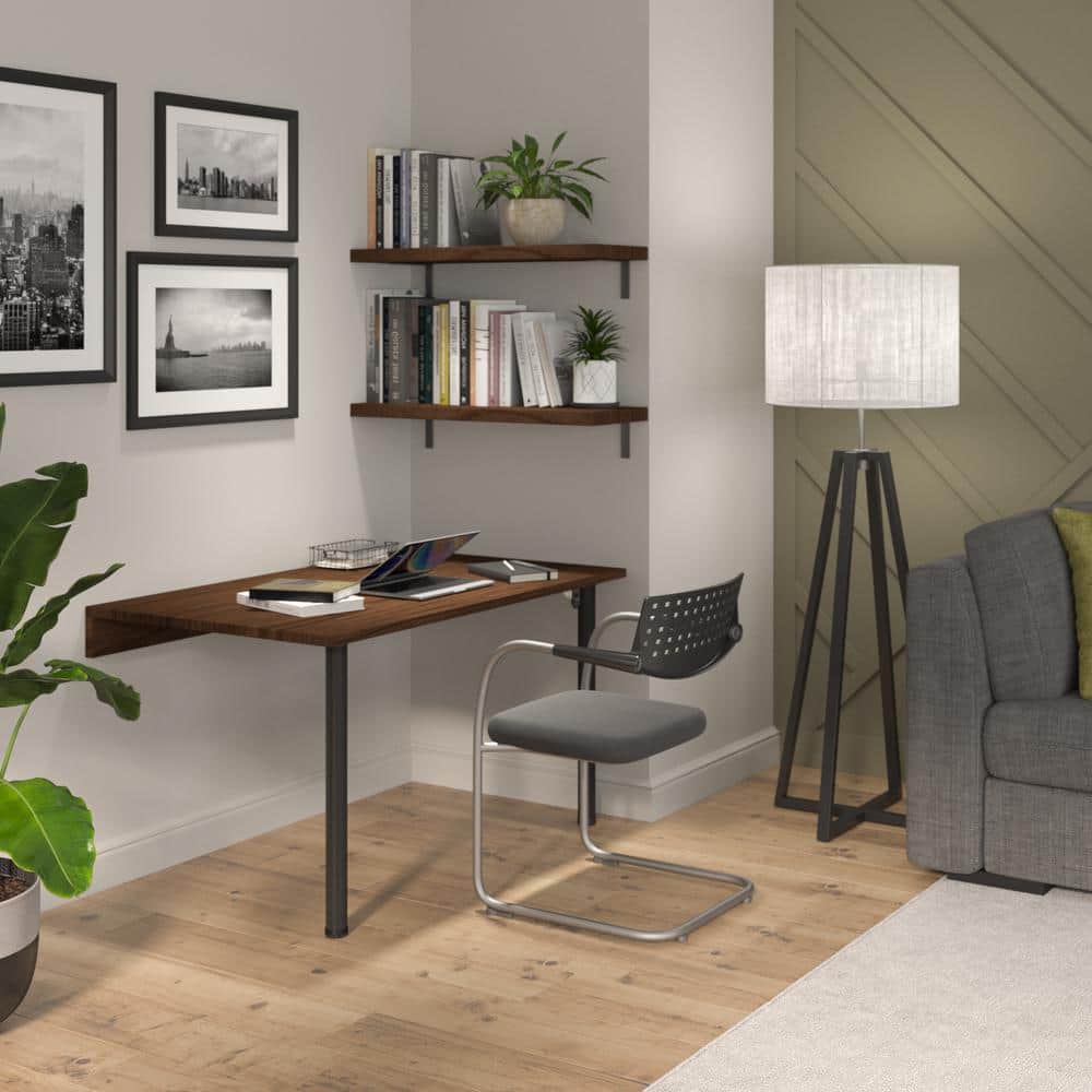 Matte Black 28" Adjustable Folding Table Leg in Aluminum