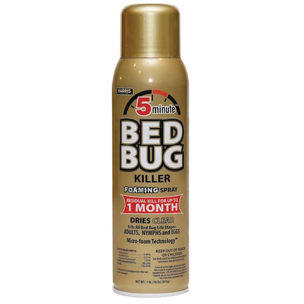 Harris 16 oz. 5-Minute Kills All Life Stages Bed Bug Killer Foaming Spray