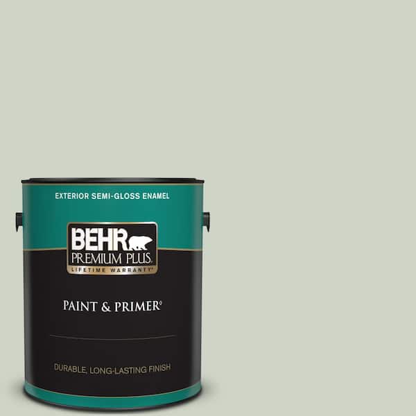 BEHR PREMIUM PLUS 1 gal. #N390-2 Flora Semi-Gloss Enamel Exterior Paint & Primer