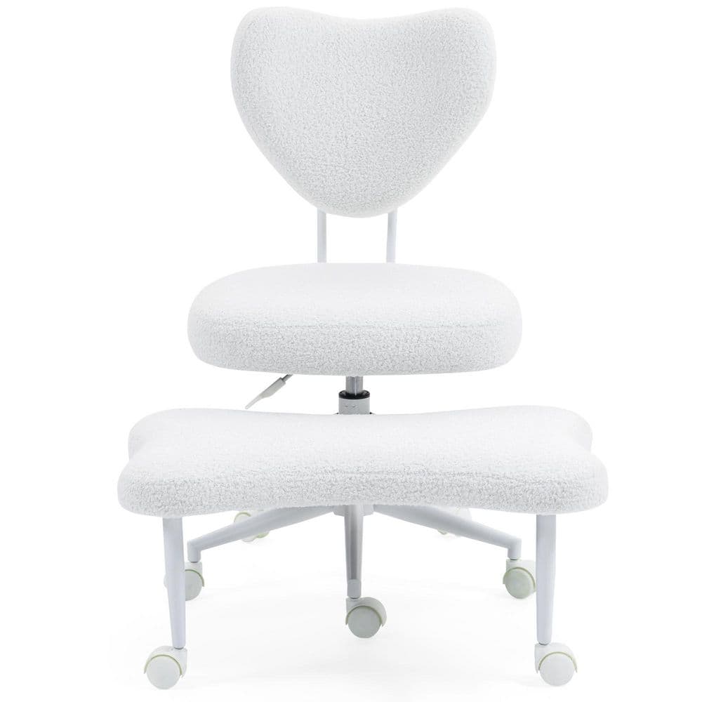 Upholstery Swivel Office Chair & Meditation Chair in Beige with Wheels, Cross-Legged Design, Lumbar Support & Footrest price history on PriceWatchPro