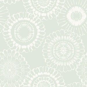 Silver Sonnet Floral Matte Paper Non-Pasted Wallpaper Roll