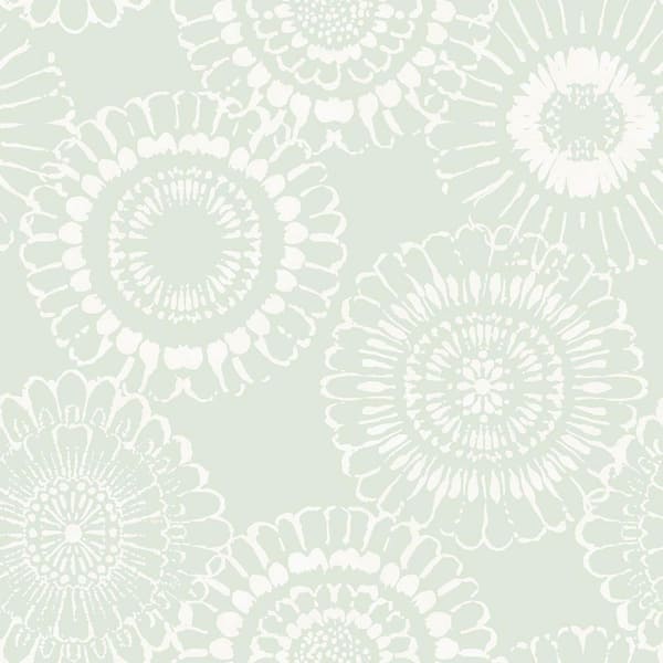 Chesapeake Silver Sonnet Floral Matte Paper Non-Pasted Wallpaper Roll
