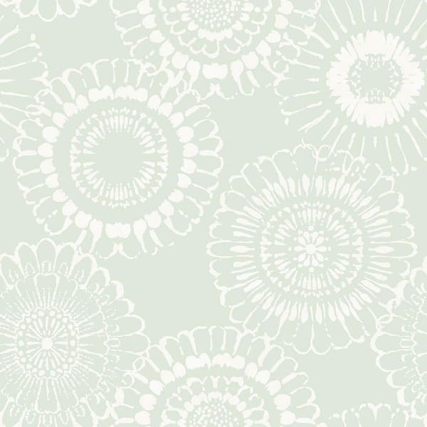 Chesapeake Green Sonnet Floral Matte Non-Pasted Wallpaper Sample