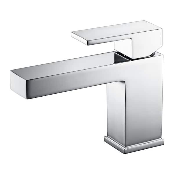 Ultra Faucets Rift Single Hole Single Handle Bathroom Faucet Rust Resist in Polished Chrome