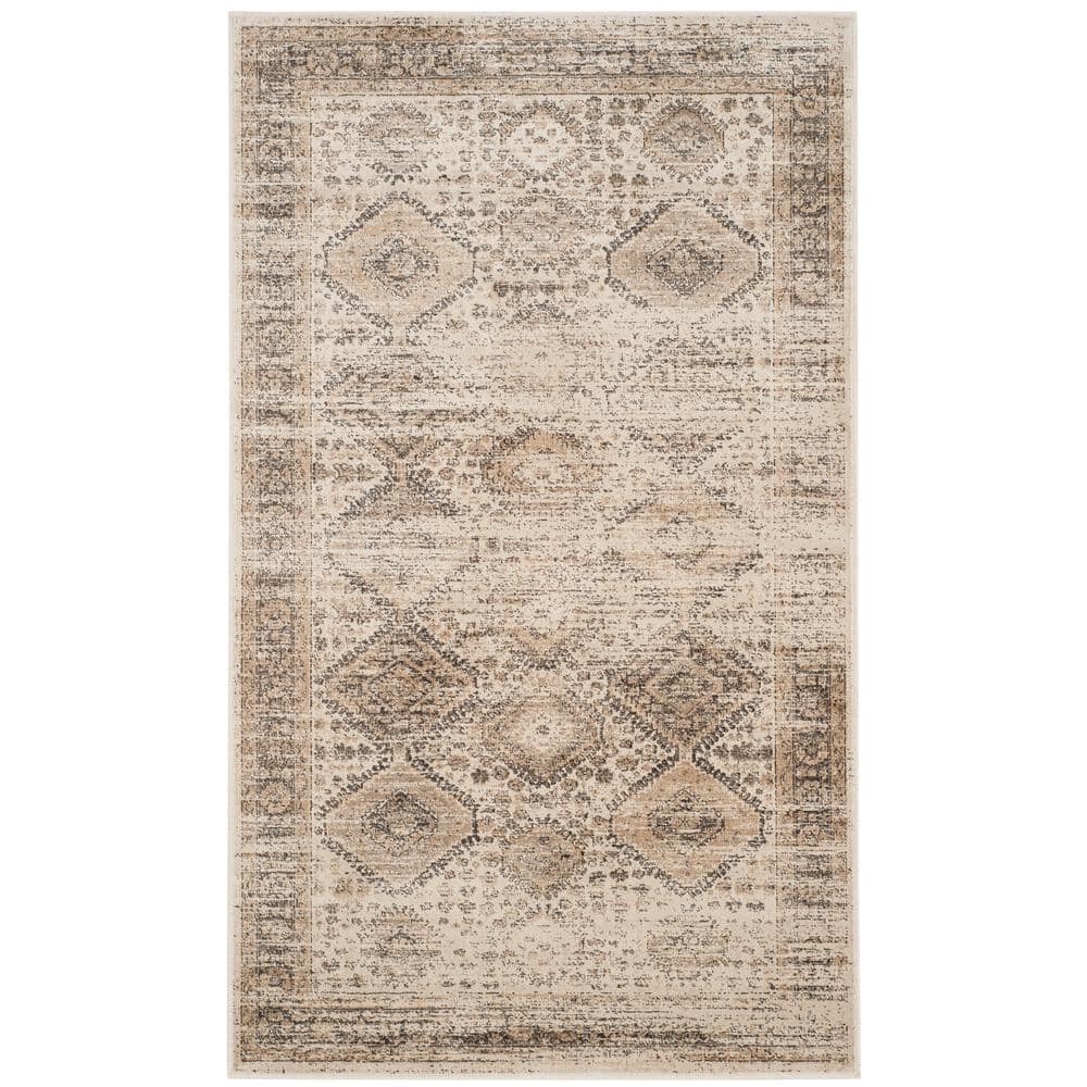 Vintage Stone 2' x 3' Hand-Knotted Viscose Rug