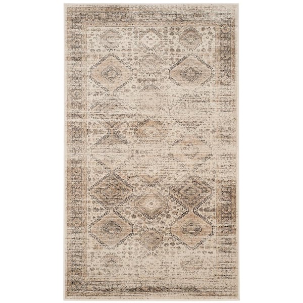 SAFAVIEH Vintage Stone Doormat 3 ft. x 4 ft. Distressed Geometric Area Rug