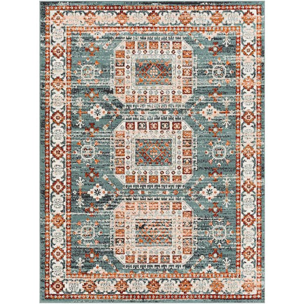 Artistic Weavers Montes Blue 7 ft. x 9 ft. Traditional Indoor Area Rug