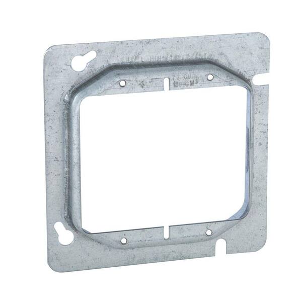 RACO 4-11/16 in. Square Two Device Mud Ring, Raised 5/8 in. (25-Pack)