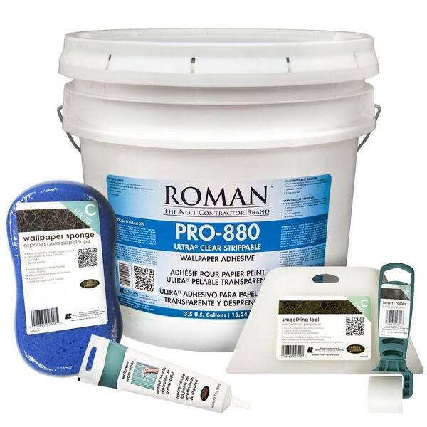 Roman PRO-880 3.5-gal. Wallpaper Adhesive Kit for Large Sized Rooms