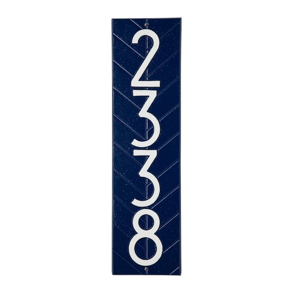 Modern Herringbone Vertical Plaque, Standard Wall 1-Line