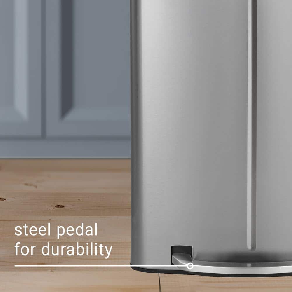 Marco 10.5-Gallon Stainless Steel Fingerprint Resistant Kitchen Trash Can