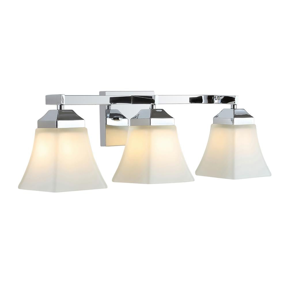 Staunton 24" Chrome 3-Light Iron and Glass Vanity Light