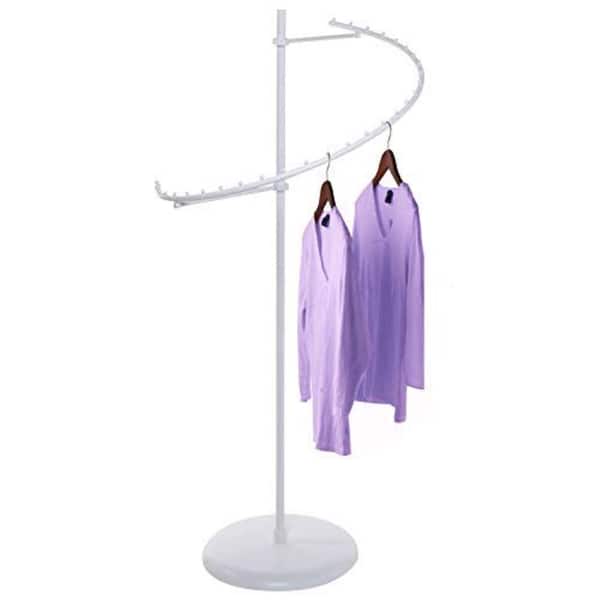 Only Hangers White Metal Clothes Rack 25 in. W x 67 in. H