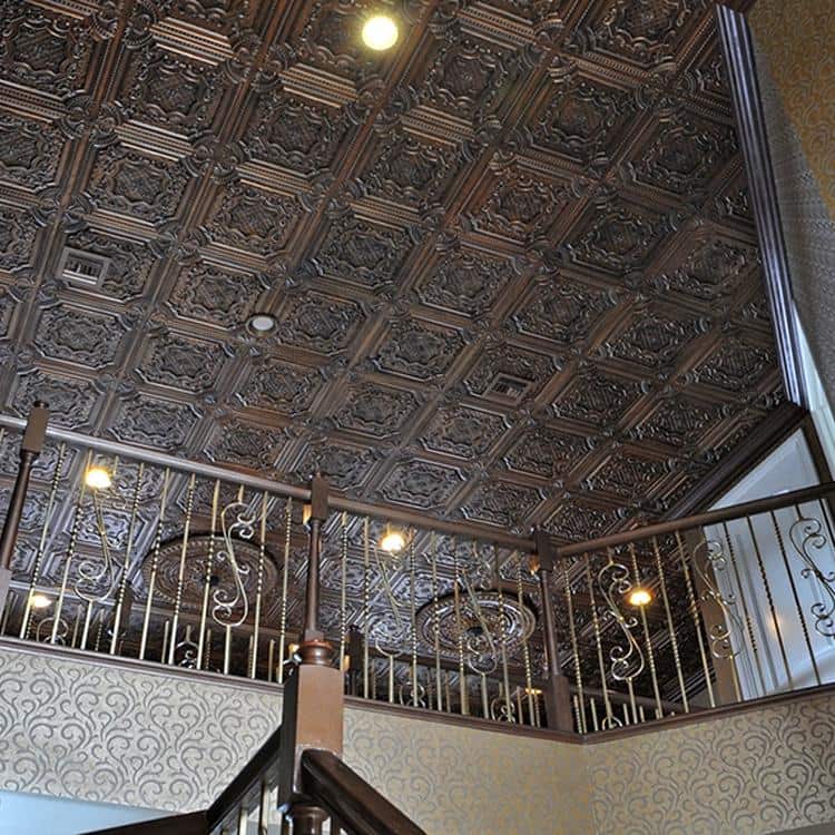 Graphite Gold 24'' Square PVC Ceiling Tile