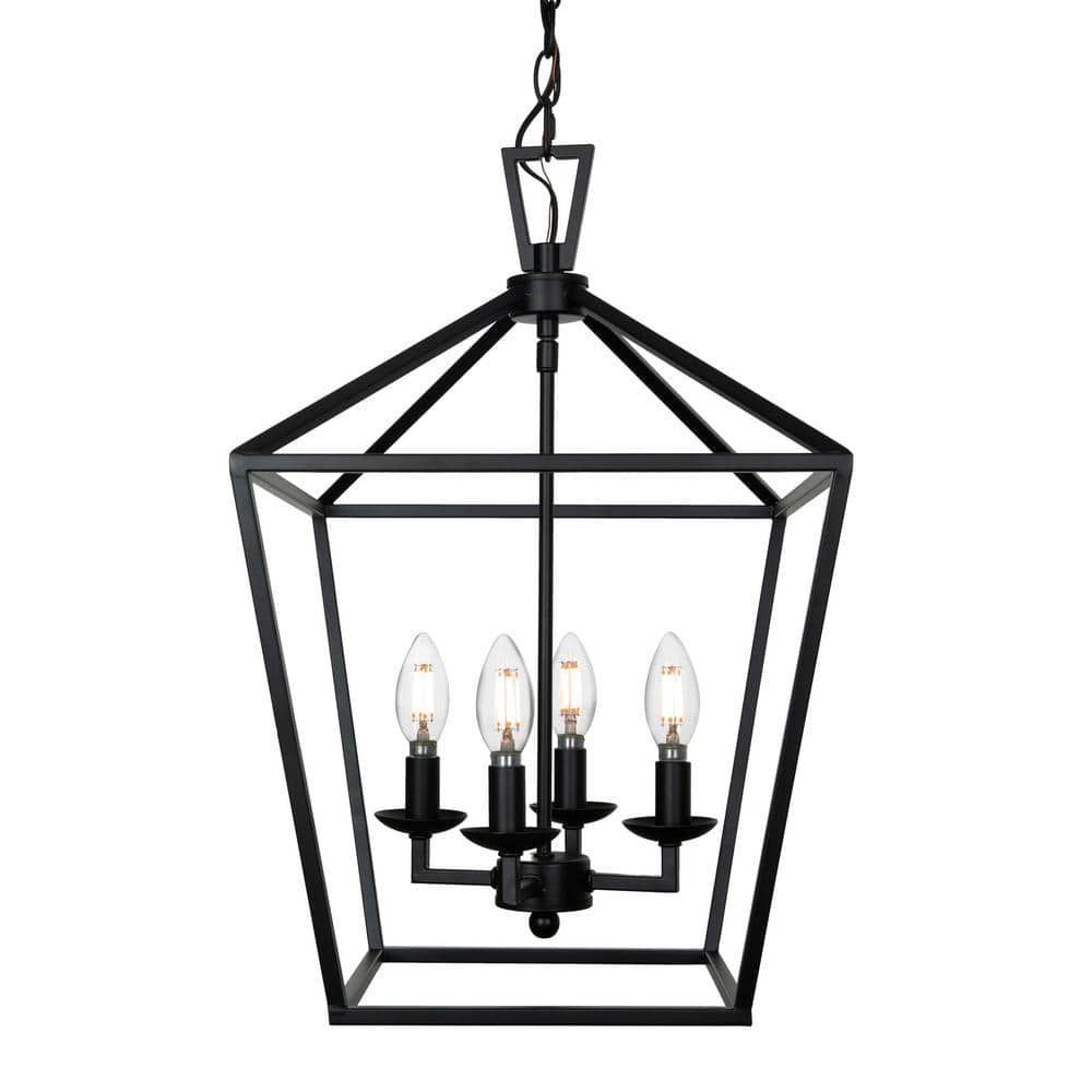 Sorrento 4-Light Black Cage Pendant Chandelier price history on PriceWatchPro