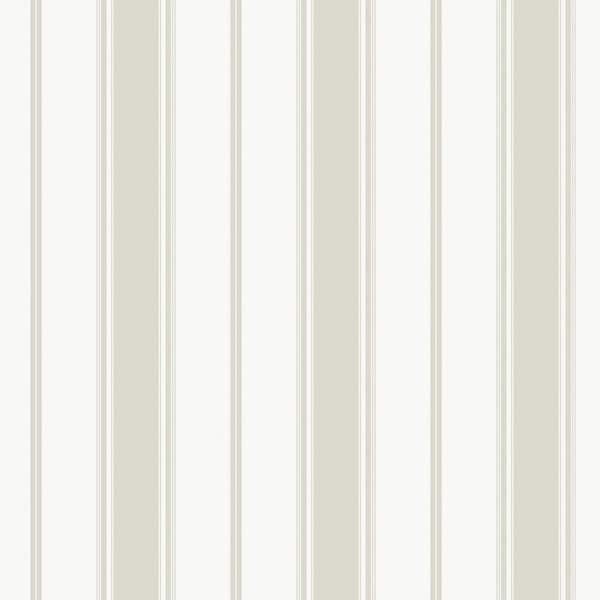 Unbranded Taupe Smart Stripes 3 Heritage Stripe Matte Finish Non-Pasted Vinyl on Non-Woven Wallpaper Sample
