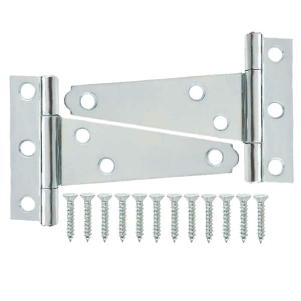Everbilt 3 in. x 2-1/4 in. Zinc-Plated Gate Tee Hinge (2-Pack)
