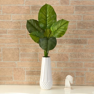 27in. Large Philodendron Leaf Artificial Bush Plant (Set of 4)