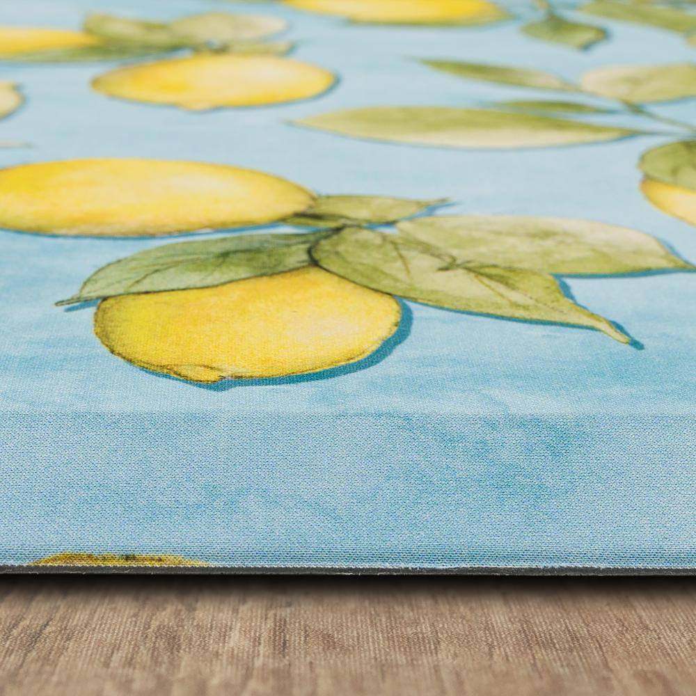 Multicolor Rectangular Non-slip Synthetic Kitchen Mat