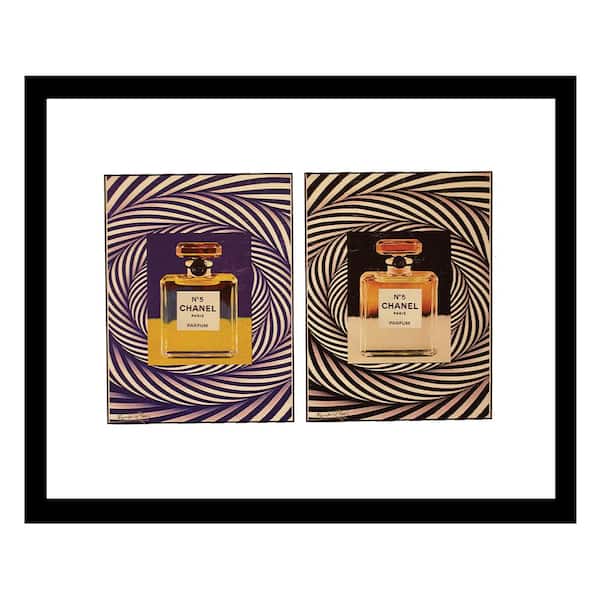 VENICE BEACH Collections Vintage Designer Fashion Perfume Bottles Spiral Design by Fairchild Paris 1 Piece Framed Graphic Print 18 in. x 14 in.
