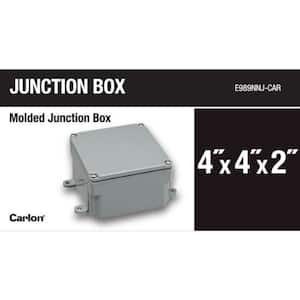 4 in. x 4 in. x 2 in. PVC Junction Box (Case of 5)