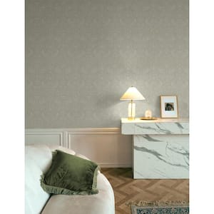 Neutral Tonal Bird Garden Pre-Pasted Paper Wallpaper Roll (57.5 sq. ft.)