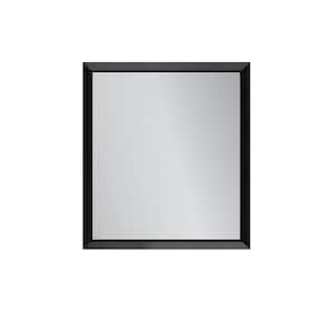 Shaila 40 in. W x 36 in. H Rectangular Metal Framed Wall Bathroom Vanity Mirror Black