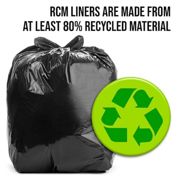 55 Gal.-60 Gal. 1.2 mil (eq) 38 in. x 58 in. Black Strength Plastic Trash  Liner Garbage Bags (100-Pack)