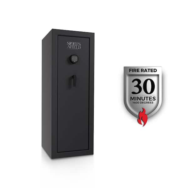 Sports Afield 18-Gun Fireproof Long Gun Safe with Electronic Lock, Charcoal Gray