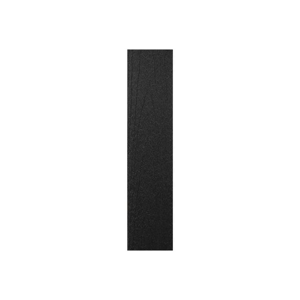 3/8 in. x 5 in. x 5 ft. 9 in. Raven Wood Grain Embossed Composite Square To