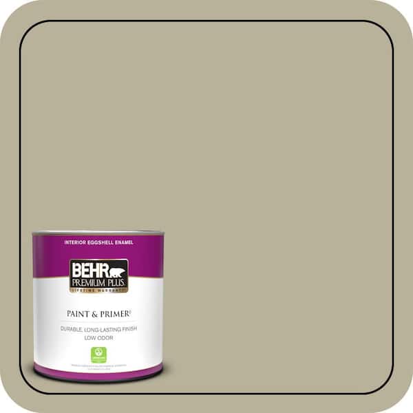 BEHR PREMIUM PLUS 1 qt. #N340-3 Bonsai Pot Eggshell Enamel Low Odor Interior Paint & Primer
