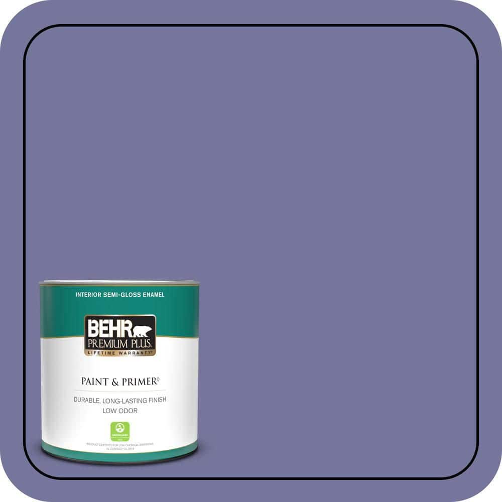 1 qt. #M550-6 Kimono Violet Semi-Gloss Enamel Low Odor Interior Paint & Primer price history on PriceWatchPro