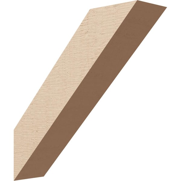 Ekena Millwork 3 in. x 12 in. x 12 in. Traditional Rough Cedar Woodgrain Timberthane Polyurethane Knee Brace, Primed