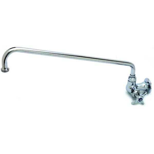 T&S Single Pantry Single Handle Standard Kitchen Faucet with 18 in. Swing Nozzle in Chrome
