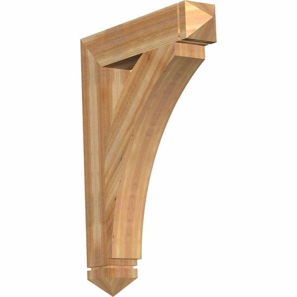 Ekena Millwork 6 in. x 44 in. x 32 in. Western Red Cedar Thorton Arts and Crafts Rough Sawn