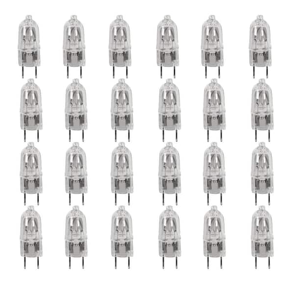 Feit Electric 50-Watt T4 Dimmable G8 Bi-Pin Halogen Light Bulb, Warm White 3000K (24-Pack)