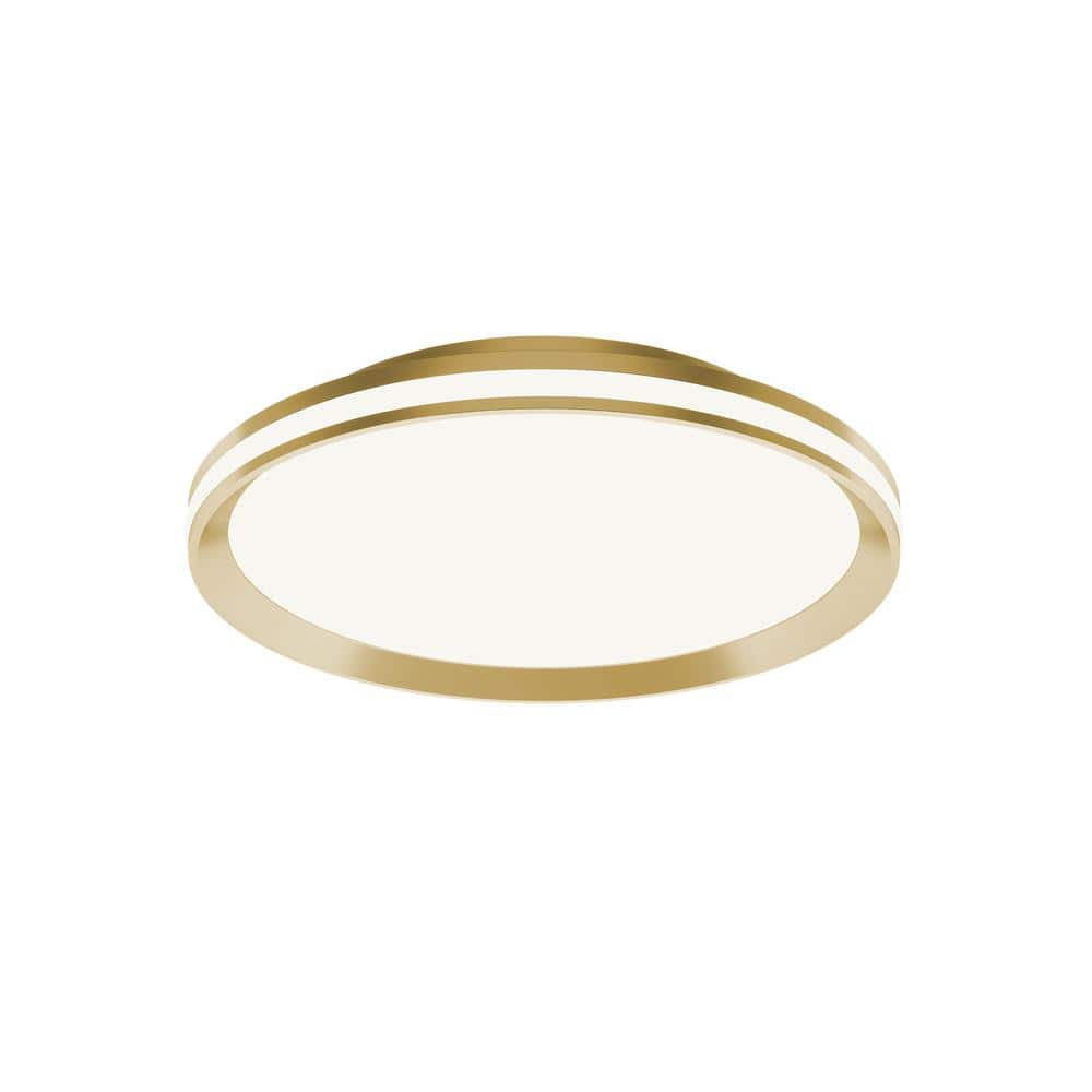 Sona 16'' Satin Brass LED Flush Mount Light
