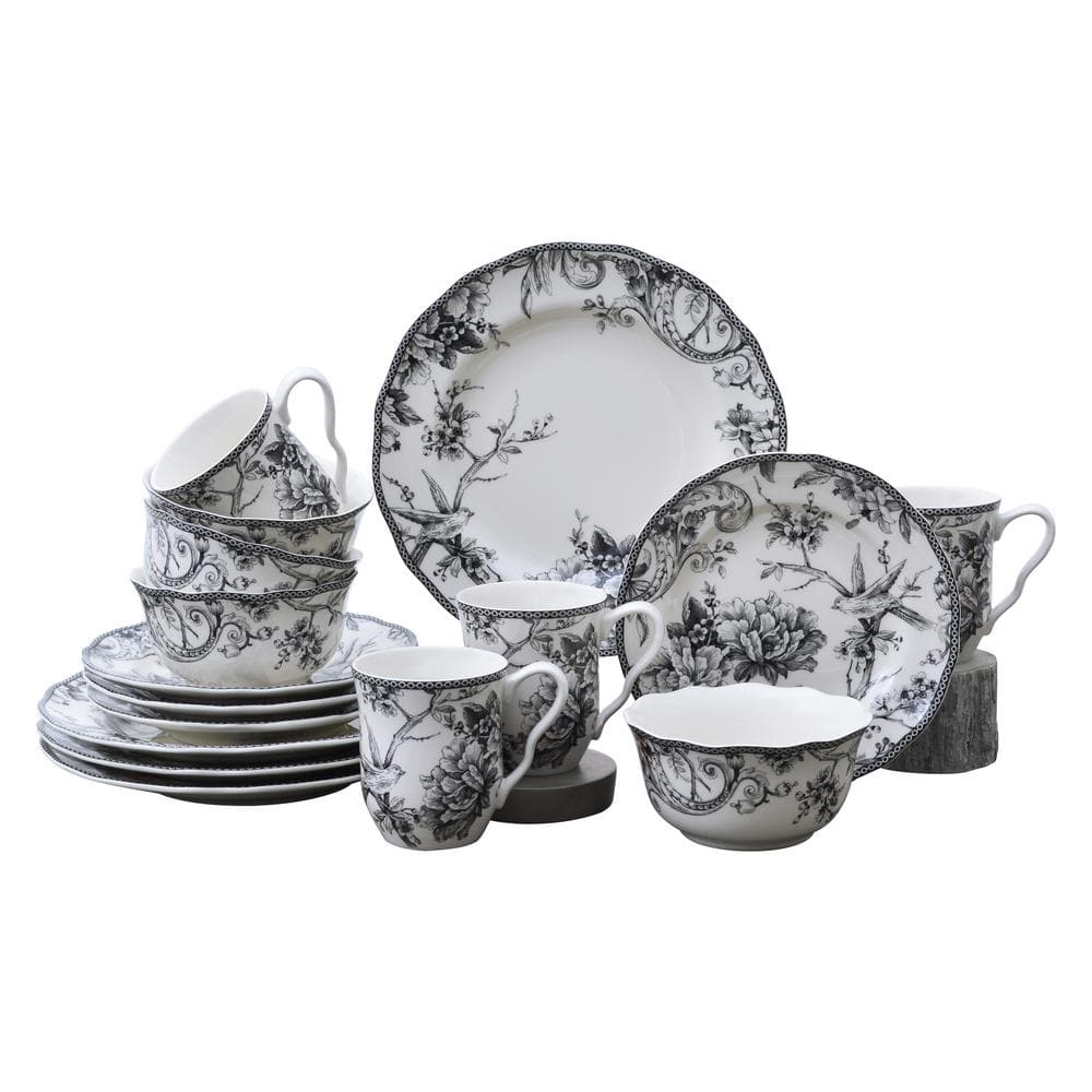 Black white outlet dinnerware