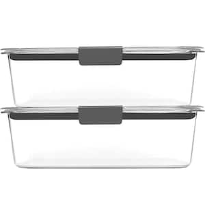 2pc Food Storage Containers with Lids Airtight and BPA Free in Clear