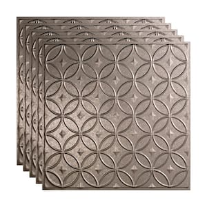 Rings 2 ft. x 2 ft. Galvanized Steel Lay-In Vinyl Ceiling Tile (20 sq. ft.)