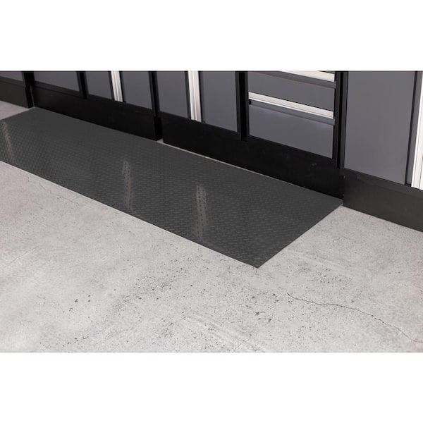 Diamond Tread 27 in. W x 96 in. L Slate Grey Commercial Grade Vinyl Performance Garage Flooring Runner