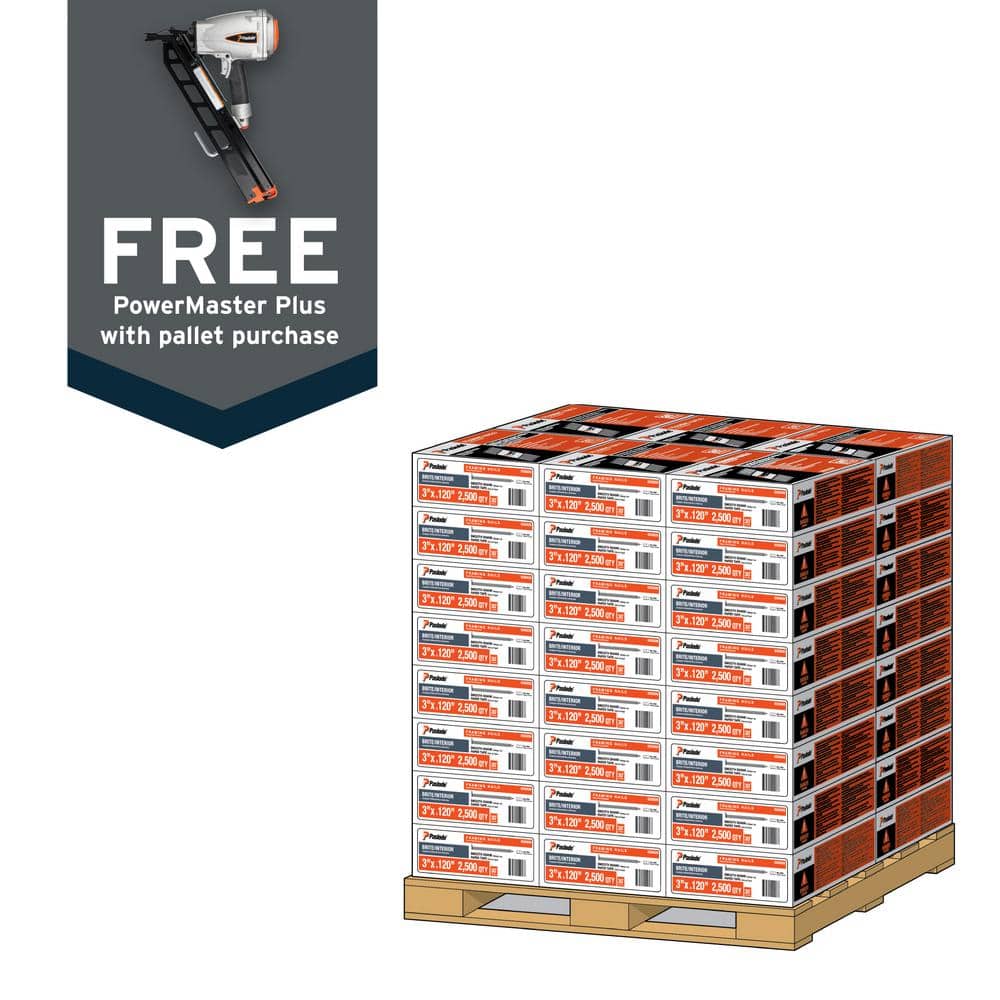 2-3/8 in. x 0.113-Gauge 30-Degree Steel Brite Ring Shank Paper Tape Framing Nails Pallet with PMPlus Nailer price history on PriceWatchPro