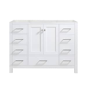 48 in. W x 22 in. D x 35 in. H Bath Vanity Cabinet Only in White