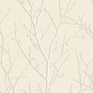 Water Silk Sprig Taupe Wallpaper Sample