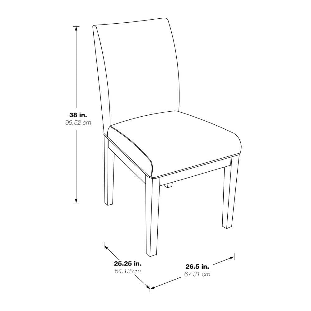 High Gabrielle Sky Linen and Wood Upholstered Parsons Side Chair