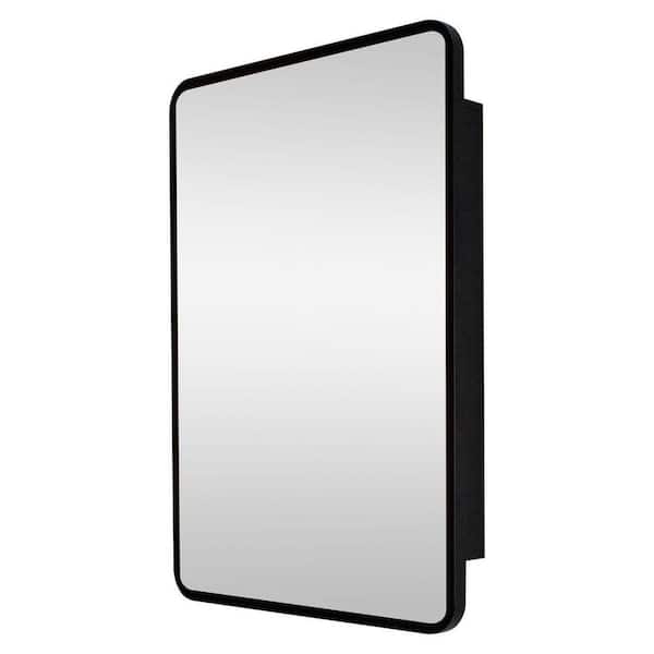 24 in. W x 30 in. H Iron Rectangular Surface Mount Bathroom or Medicine Cabinet with Mirror