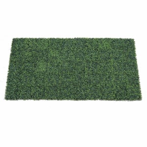 50 in. Green Artificial Boxwood Mat